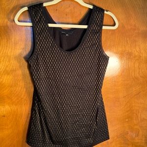 Black with Gold stitching dressy Tank